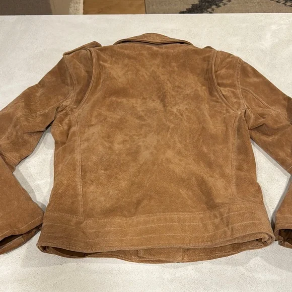 Tan Suede Moto Jacket - Picture 3 of 3